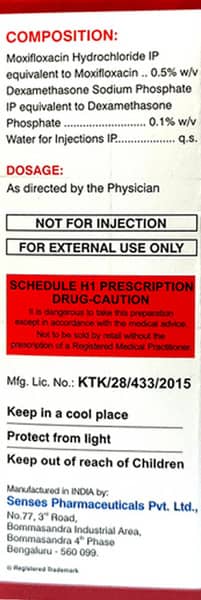 Senzmox Dm Bottle Of 5ml Eye Drops