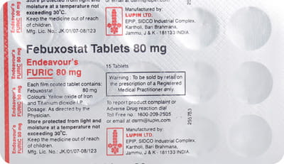Endeavours Furic 80mg Strip Of 15 Tablets