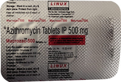 Macrozac 500mg Strip Of 3 Tablets