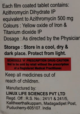 Macrozac 500mg Strip Of 3 Tablets