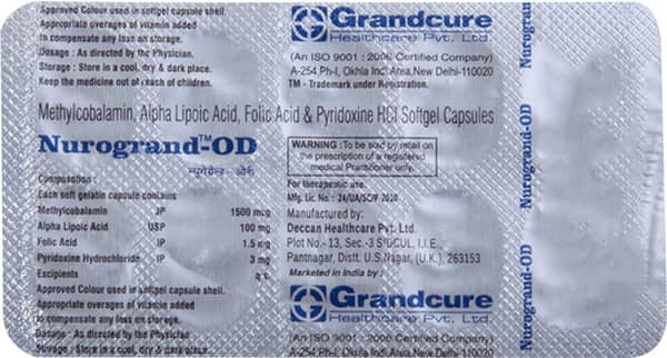 Nurogrand Od Strip Of 10 Capsules