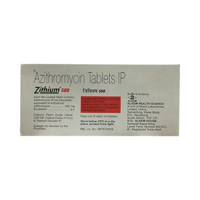Zithium 500mg Strip Of 5 Tablets