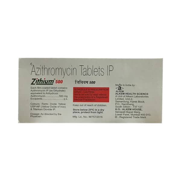 Zithium 500mg Strip Of 5 Tablets