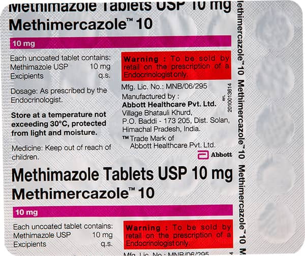 Methimercazole 10mg Strip Of 30 Tablets