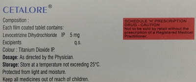 Cetalore 5mg Strip Of 10 Tablets