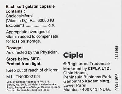 Cipcal D3 Strip Of 4 Capsules