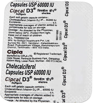 Cipcal D3 Strip Of 4 Capsules