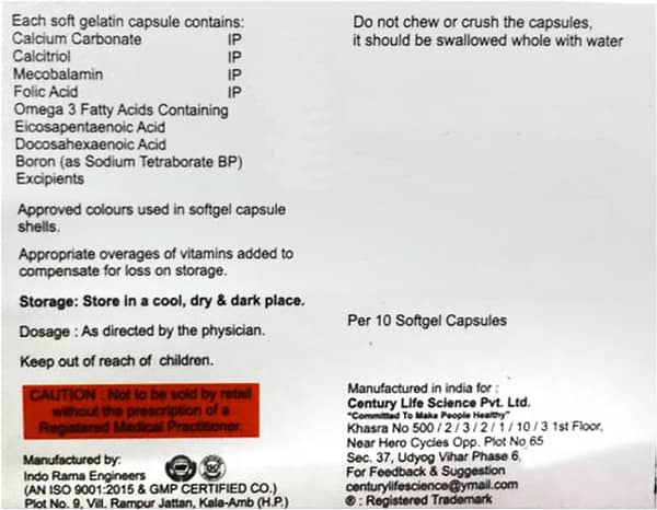 Borncal Plus Strip Of 10 Capsules