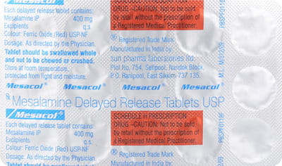 Mesacol 400mg Strip Of 15 Tablets
