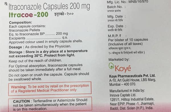 Itracoe 200Mg Strip Of 10 Capsules
