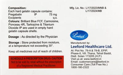 Pregabanyl 75mg Strip Of 10 Capsules