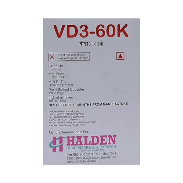 Vd3 60k Strip Of 4 Capsules