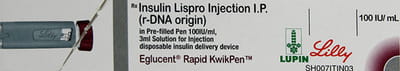 Eglucent Rapid Kwikpen 100iu Pre Filled Pen Of 3ml Solution For Injection