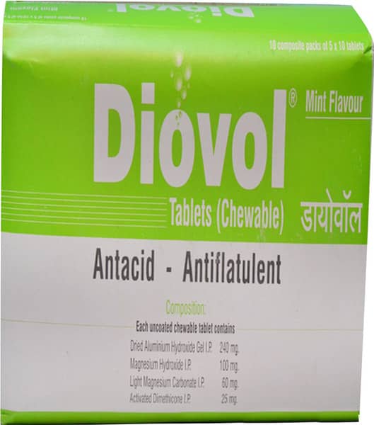 Diovol Cool Blue Strip Of 20 Chewable Tablets