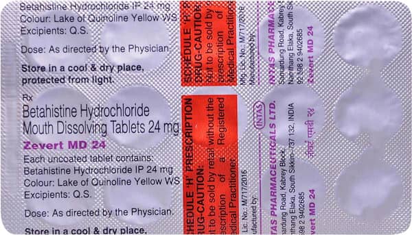 Zevert Md 24Mg Strip Of 15 Tablets