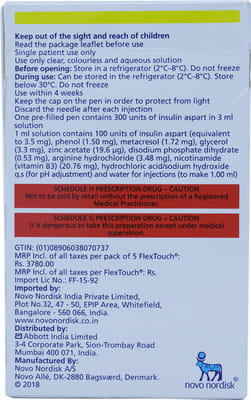 Fiasp 100iu Flextouch Pre Filled Pen Of 3ml Solution For Injection