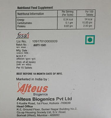 Dvive Total Strip Of 15 Tablets