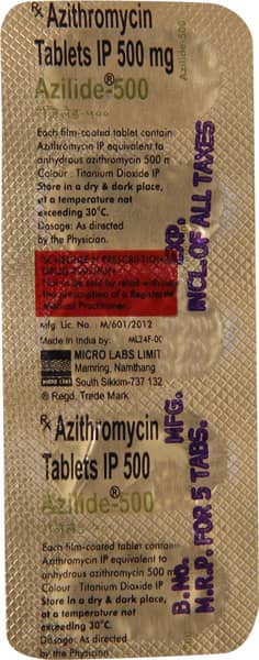 Azilide 500mg Strip Of 5 Tablets
