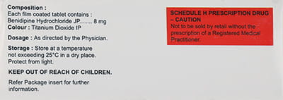 Benepack 8mg Strip Of 15 Tablets