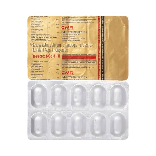 Rosucrest Gold 10mg Strip Of 10 Capsules