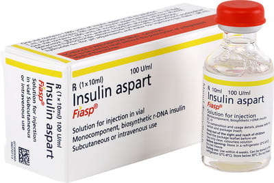 Fiasp 100iu Vial Of 10ml Solution For Injection