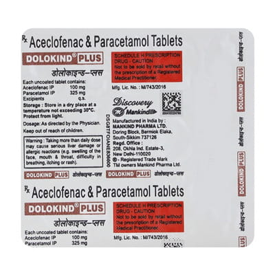 Dolokind Plus Strip Of 15 Tablets