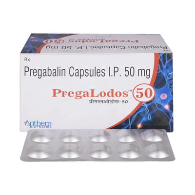 Pregalodos 50mg Strip Of 10 Capsules