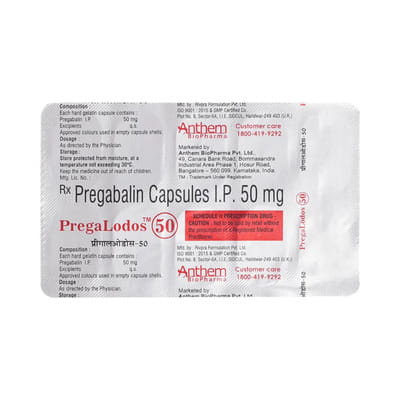Pregalodos 50mg Strip Of 10 Capsules