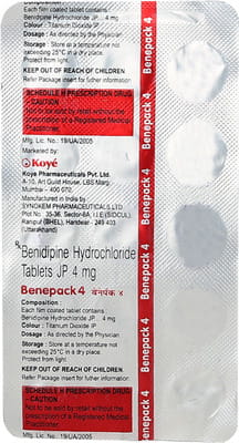 Benepack 4mg Strip Of 15 Tablets