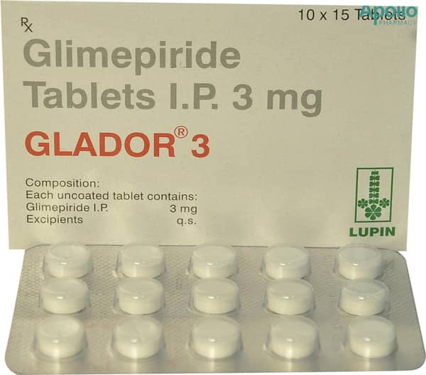 Glador 3Mg Strip Of 15 Tablets