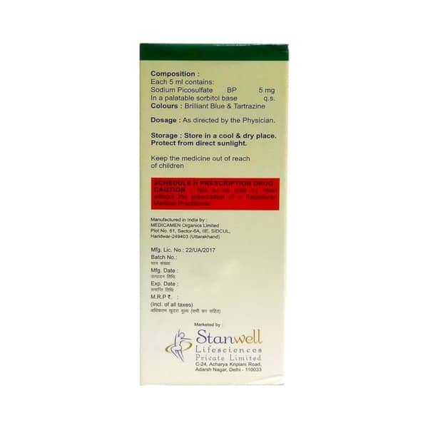 Picrid Laxative Sugar Free Bottle Of 120ml Oral Solution