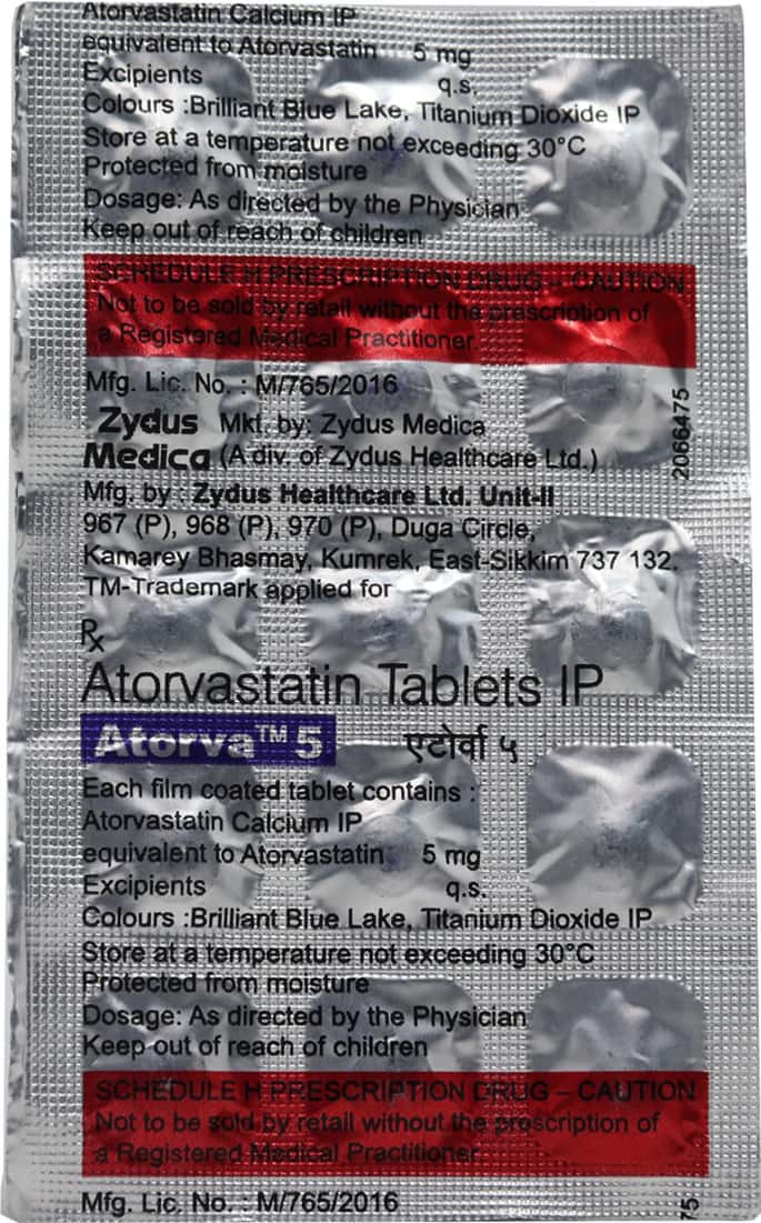 Atorva 5 Tablet: Uses, Side Effects, Price, Dosage & More Info - PharmEasy