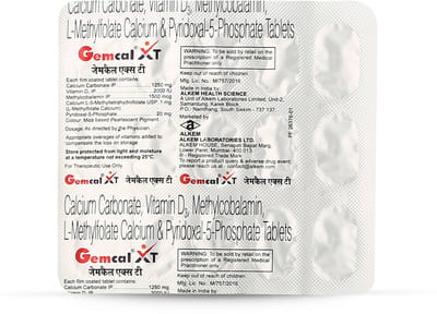 Gemcal Xt Strip Of 15 Tablets
