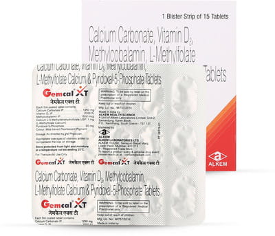 Gemcal Xt Strip Of 15 Tablets