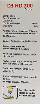D3 Hd 200 Bottle Of 5ml Oral Drops
