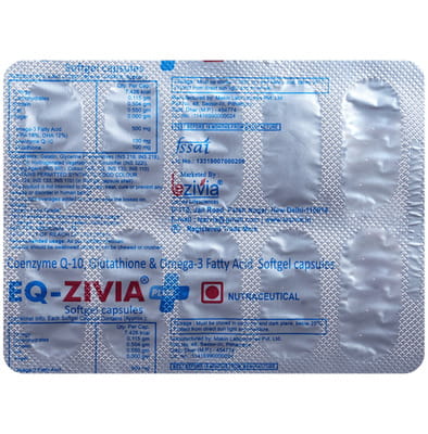 Eq Zivia Plus Strip Of 10 Softgel Capsules