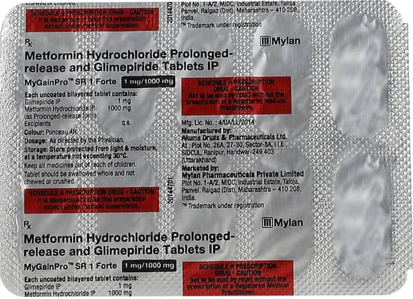 Mygain Pro Sr 1mg Forte Strip Of 10 Tablets