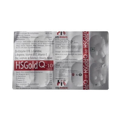 Hsz Gold Q10 Strip Of 10 Tablets