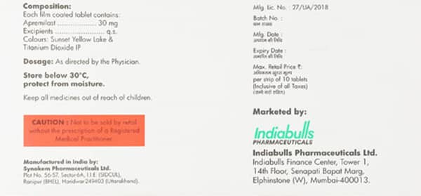 Aprenext 30mg Strip Of 10 Tablets