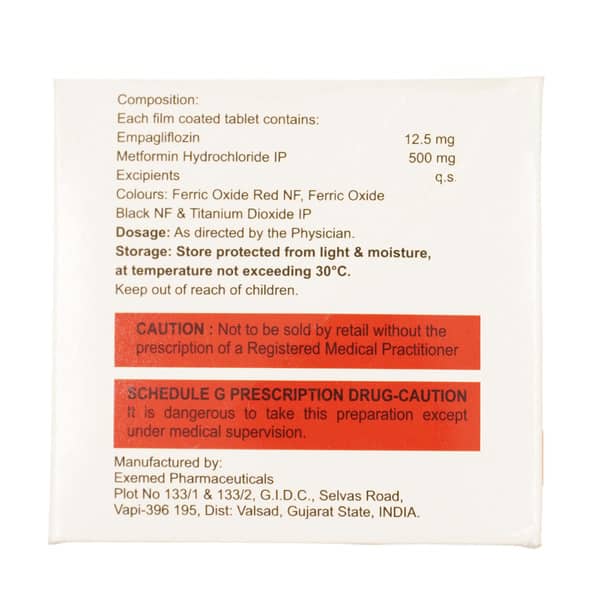 Empadoz M 12.5/500Mg Strip Of 10 Tablets