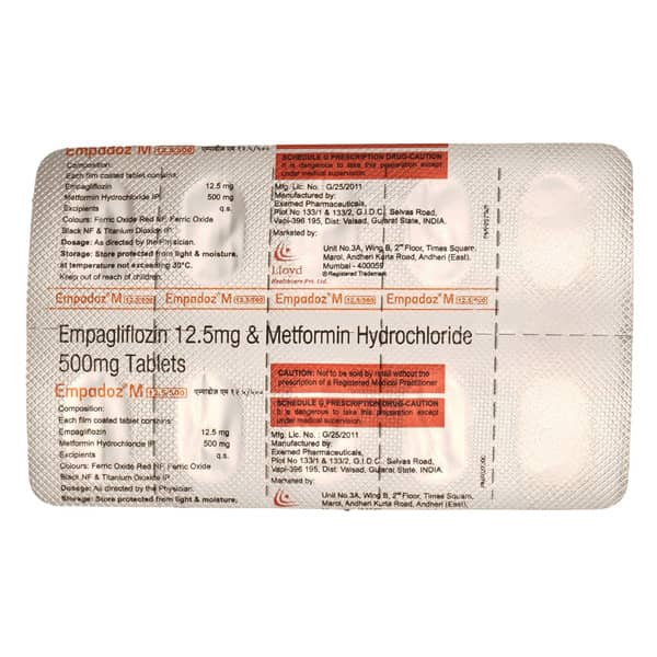 Empadoz M 12.5/500Mg Strip Of 10 Tablets