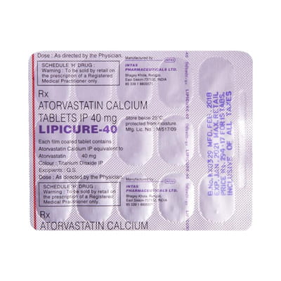Lipicure 40 Strip Of 10 Tablets