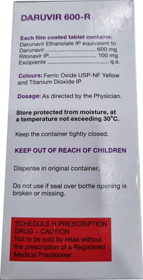 Daruvir 600mg R Bottle Of 60 Tablets