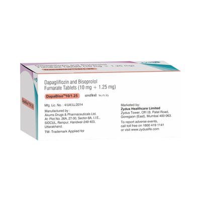 Dapabiso 10/1.25mg Strip Of 10 Tablets