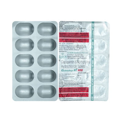 Gabadep Nt 400/10mg Strip Of 10 Tablets