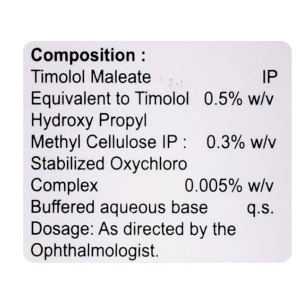 Timobest Bottle Of 5ml Eye Drops