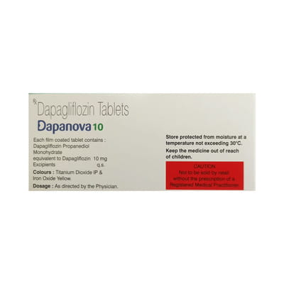 Dapanova 10 Mg Strip Of 10 Tablets