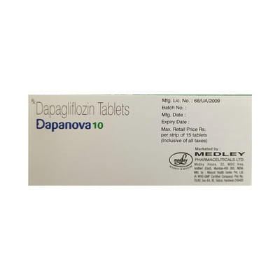 Dapanova 10 Mg Strip Of 10 Tablets
