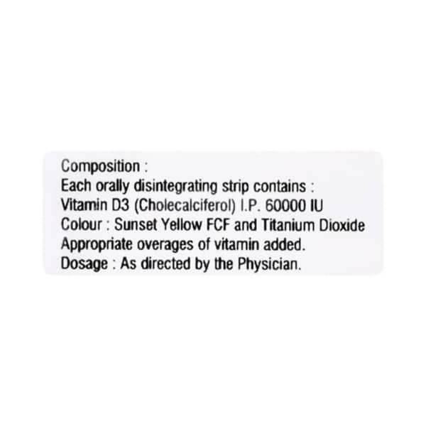 Calcirol Mds Sugar Free Sachet Of 1 Orally Disintegrating Strip