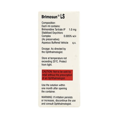 Brimosun Ls 0.1 % Bottle Of 10ml Eye Drops